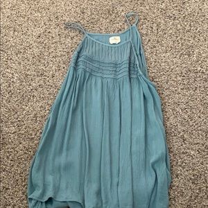 Teal halter tank top